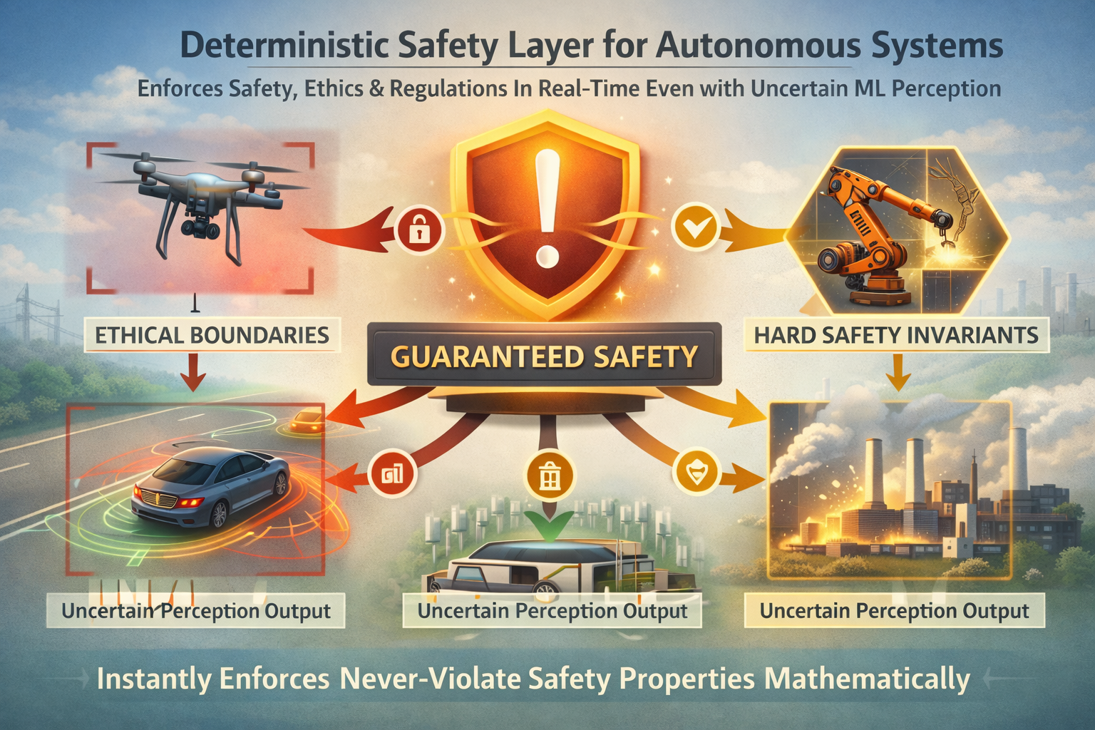 Safety overlay architecture enforcing constraints on autonomous system